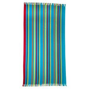 Moda at Home Beach Towel Multi Stripe 100% Cotton Multicolor Large 70 x 35